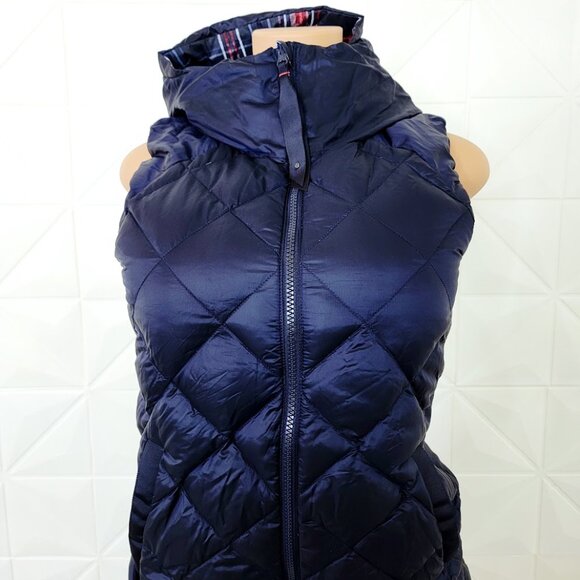 Lululemon Women's Naval Blue Cypress Plaid The Fluffiest Reversible Vest Size 6 - Picture 3 of 9